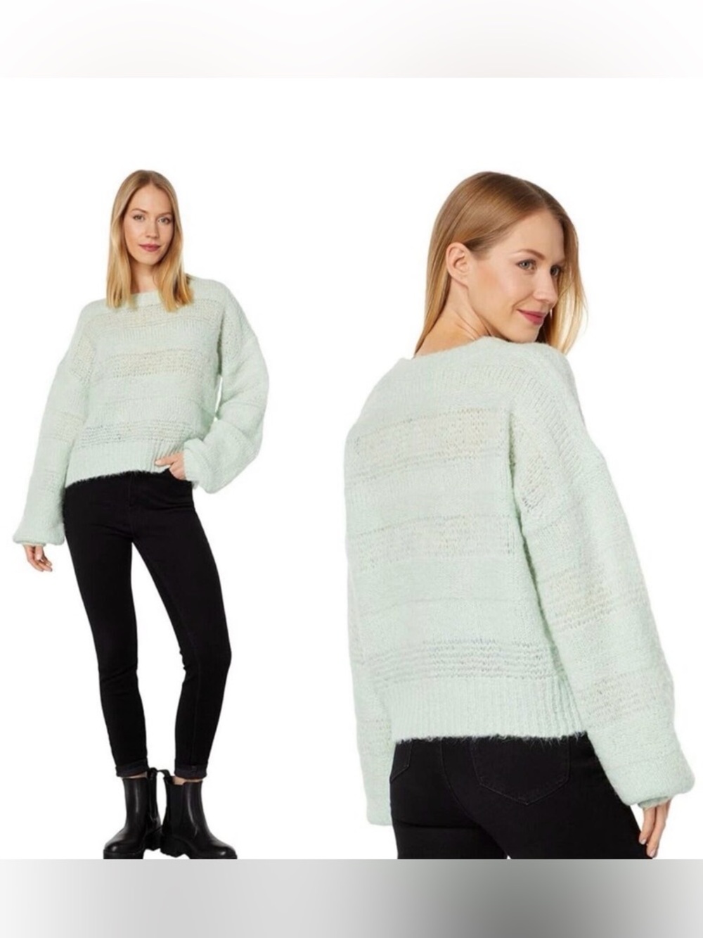 Joie Alpaca Wool Blanche Green Sweater XL